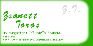 zsanett toros business card